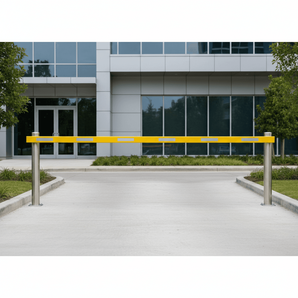 Professional height restriction barrier installation