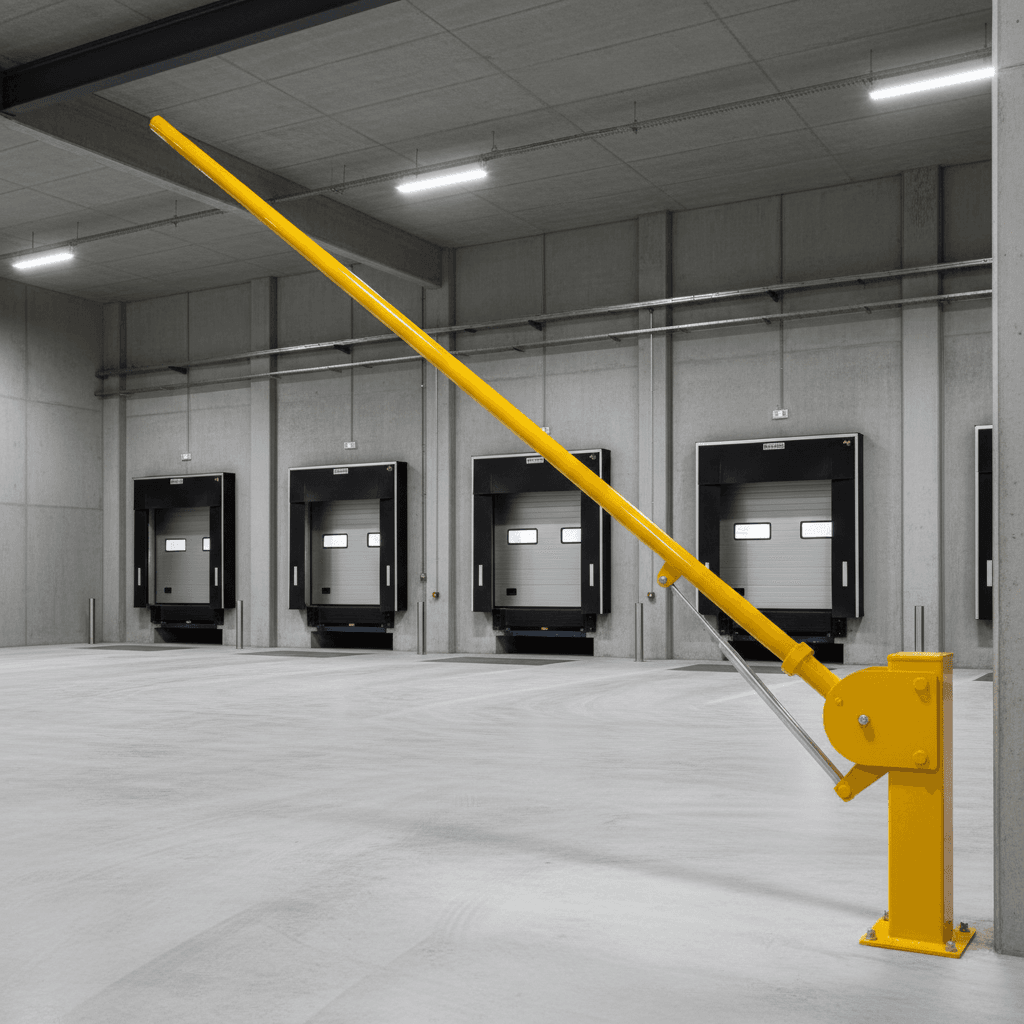 Swing-open height restriction barrier